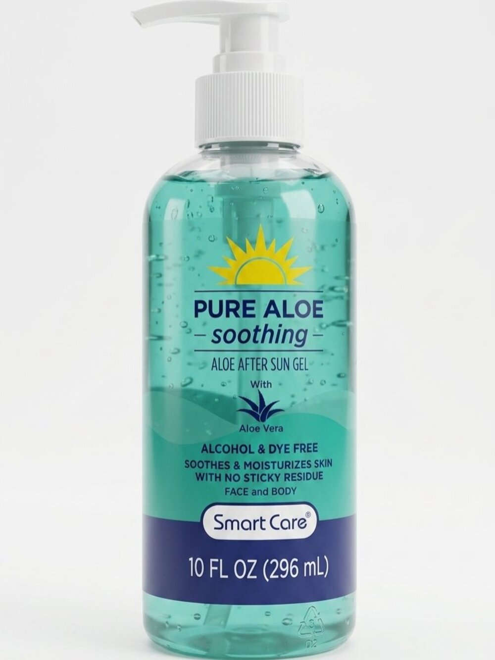 Smart Care Aloe Vera Gel 16 oz Pump Hydrating Soothing Skin Care New